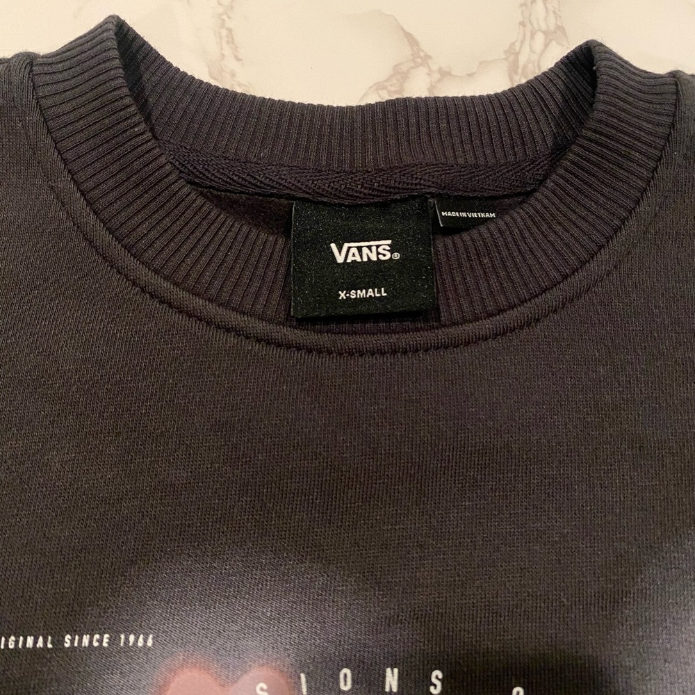 VANS CREW NECK SWEATER - DOVE BLOUSSANT XS NWT - Picture 4 of 11
